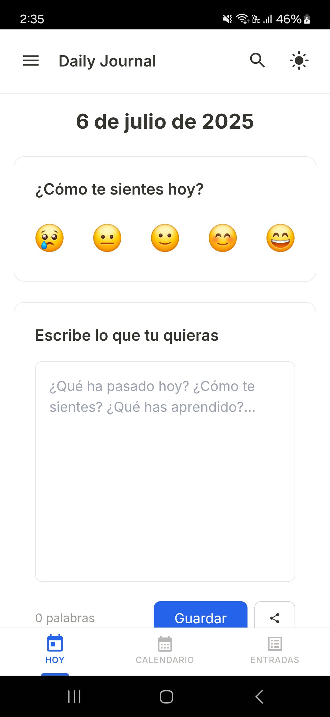 Mockup Daily Journal